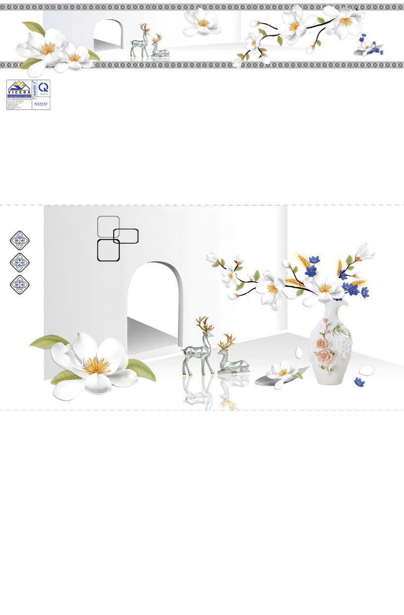 Gạch ốp tường 30x60cm Vicera (viền)-4494